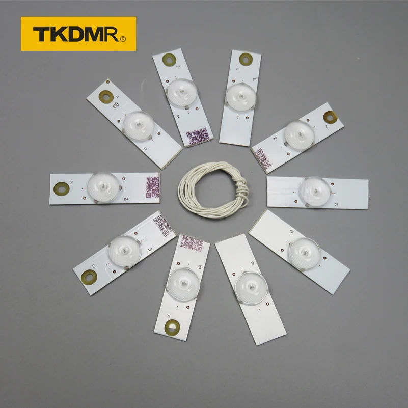 2 pack of LED lamp with 3V bulb diode 32-65 inch TV Optical lens flyer Backlight, with cable Double-Sided tape, a total of 20PCS
2 pack of LED lamp with 3V bulb diode 32-65 inch TV Optical lens flyer Backlight, with cable Double-Sided tape, a total of 20PCS