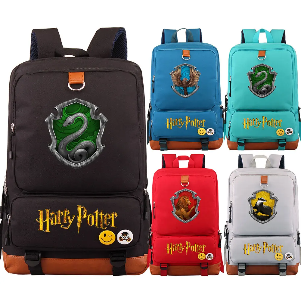 Gold Letter Hogwarts Shield Badge Slytherin Boy Girl School bag Women Bagpack Teenagers Patchwork Canvas Men Student Backpack
Gold Letter Hogwarts Shield Badge Slytherin Boy Girl School bag Women Bagpack Teenagers Patchwork Canvas Men Student Backpack