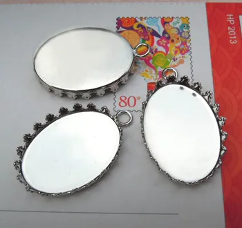 Blank Cabochons Pendant Bases Oval Crown Bezel w/ Loop Connectors Settings DIY Findings Silver Plated Brass Wholesale
Blank Cabochons Pendant Bases Oval Crown Bezel w/ Loop Connectors Settings DIY Findings Silver Plated Brass Wholesale