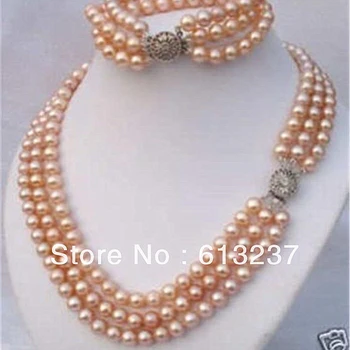 Fashion style 3 Rows 7-8mm natural pink akoya pearl beads making necklace bracelet jewelry YE2130
Fashion style 3 Rows 7-8mm natural pink akoya pearl beads making necklace bracelet jewelry YE2130