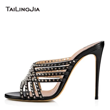 Special Brand Cool Woman Studs Sandals Slip On Mules High Heel Open Toe Summer Shoes Party Shoes Plus Size Free Shipping 2019
Special Brand Cool Woman Studs Sandals Slip On Mules High Heel Open Toe Summer Shoes Party Shoes Plus Size Free Shipping 2019
