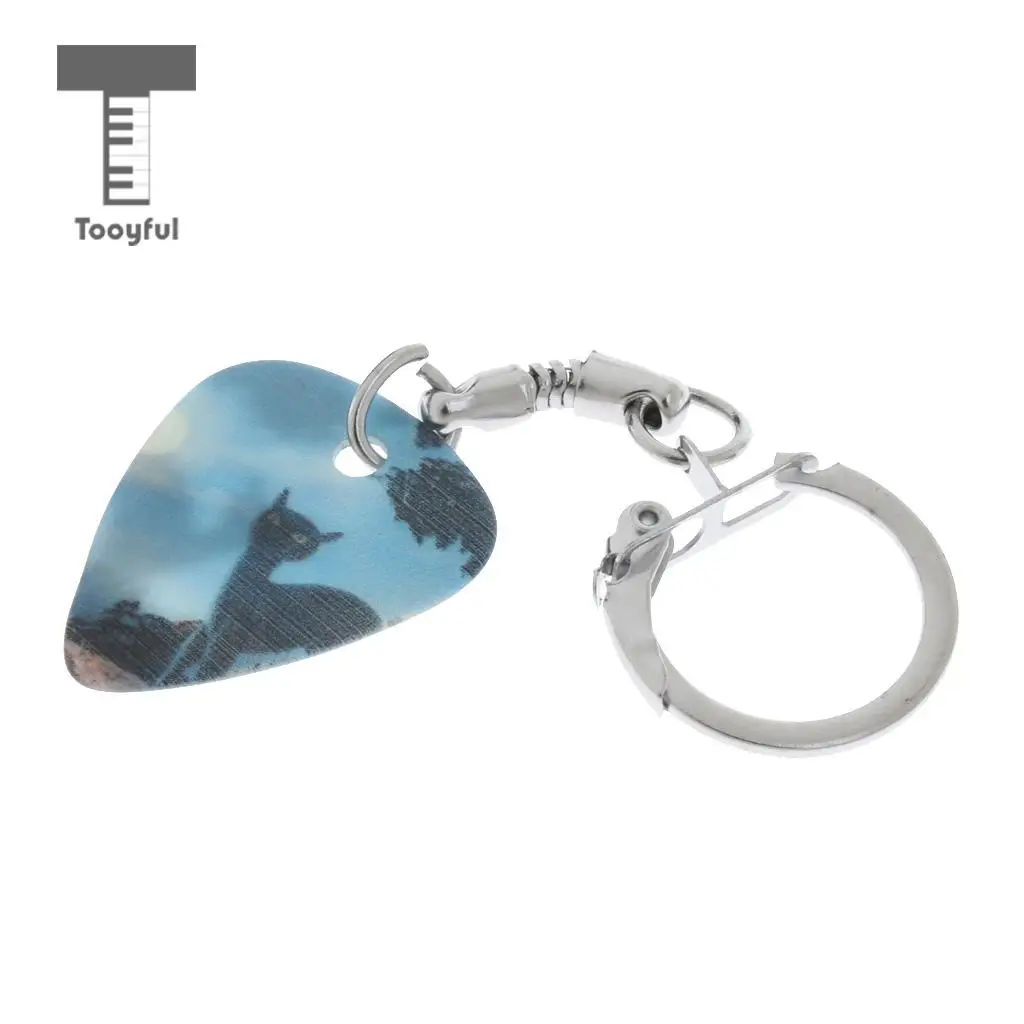 Acoustic Electric Celluloid Smooth Guitar Plectrum Picks Happy Halloween Keychain Key Fob