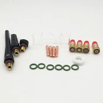 TIG Welding Torch 49PCS/set For WP-17/18/26 Stubby Gas Lens #10 Glass Cup Kit Easy Use Welding Accessories
TIG Welding Torch 49PCS/set For WP-17/18/26 Stubby Gas Lens #10 Glass Cup Kit Easy Use Welding Accessories