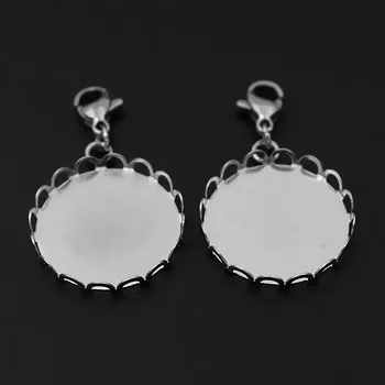 Circle Bezel tray Lobster Clasps Connector Stainless Steel 18mm 20mm Glass Cabochon Base Pendant Settings Charms Findings DIY
Circle Bezel tray Lobster Clasps Connector Stainless Steel 18mm 20mm Glass Cabochon Base Pendant Settings Charms Findings DIY