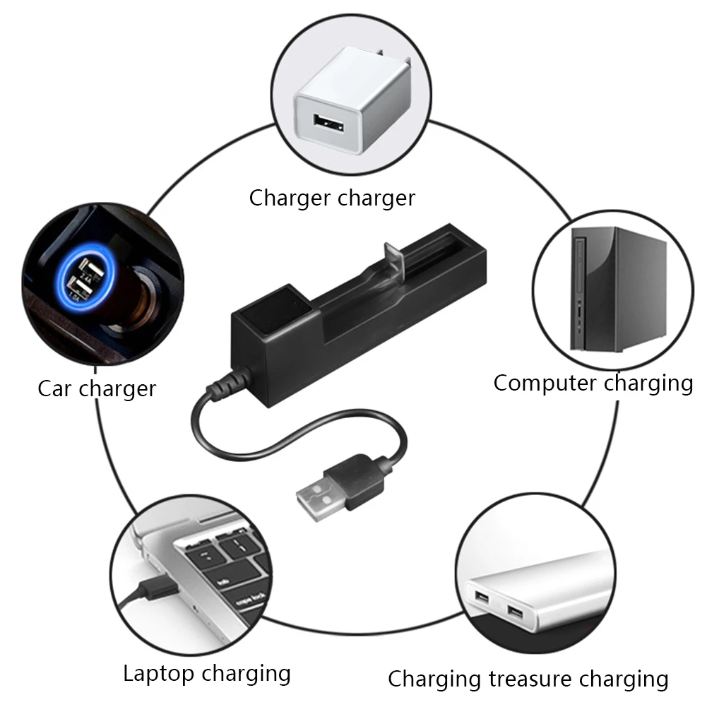 5V Universal Rechargeable Battery USB Charger For 26650/18650/18500/16340/14500/10440 Li-ion Plastic
5V Universal Rechargeable Battery USB Charger For 26650/18650/18500/16340/14500/10440 Li-ion Plastic