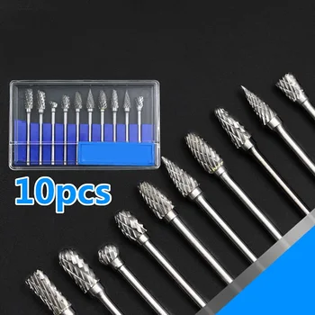 New 10pc 1/8" Shank Tungsten Carbide Milling Cutter Rotary Tool Burr Double Diamond Cut Rotary Tools Electric Grinding
New 10pc 1/8" Shank Tungsten Carbide Milling Cutter Rotary Tool Burr Double Diamond Cut Rotary Tools Electric Grinding