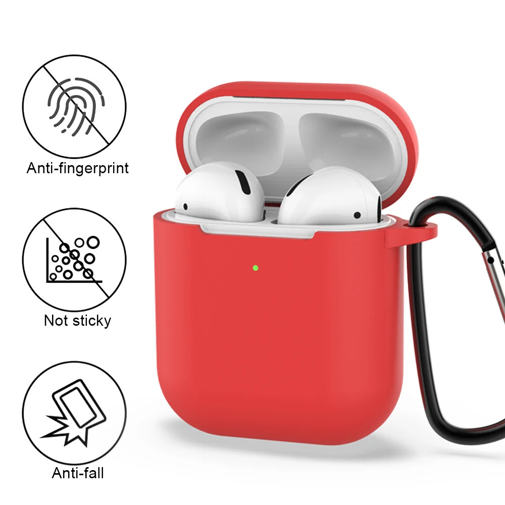 New Solid Colors TPU Shockproof Soft Silicone Protective Cover Case For Apple Airpods 2 Charging Box Cases Accessories with Ring
New Solid Colors TPU Shockproof Soft Silicone Protective Cover Case For Apple Airpods 2 Charging Box Cases Accessories with Ring