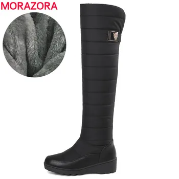 MORAZORA 2019 New warm snow boots soft pu leather thick fur winter boots ladies footwear platform knee shoes thigh high boots
MORAZORA 2019 New warm snow boots soft pu leather thick fur winter boots ladies footwear platform knee shoes thigh high boots