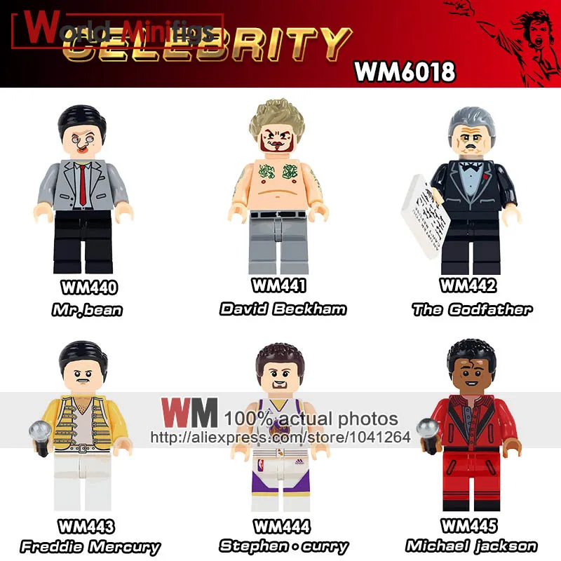 Single Sale Super Mr. Bean The Godfather Gangster Freddie Mercury Stephen Curry Michael Jackson Action Building Blocks
Single Sale Super Mr. Bean The Godfather Gangster Freddie Mercury Stephen Curry Michael Jackson Action Building Blocks