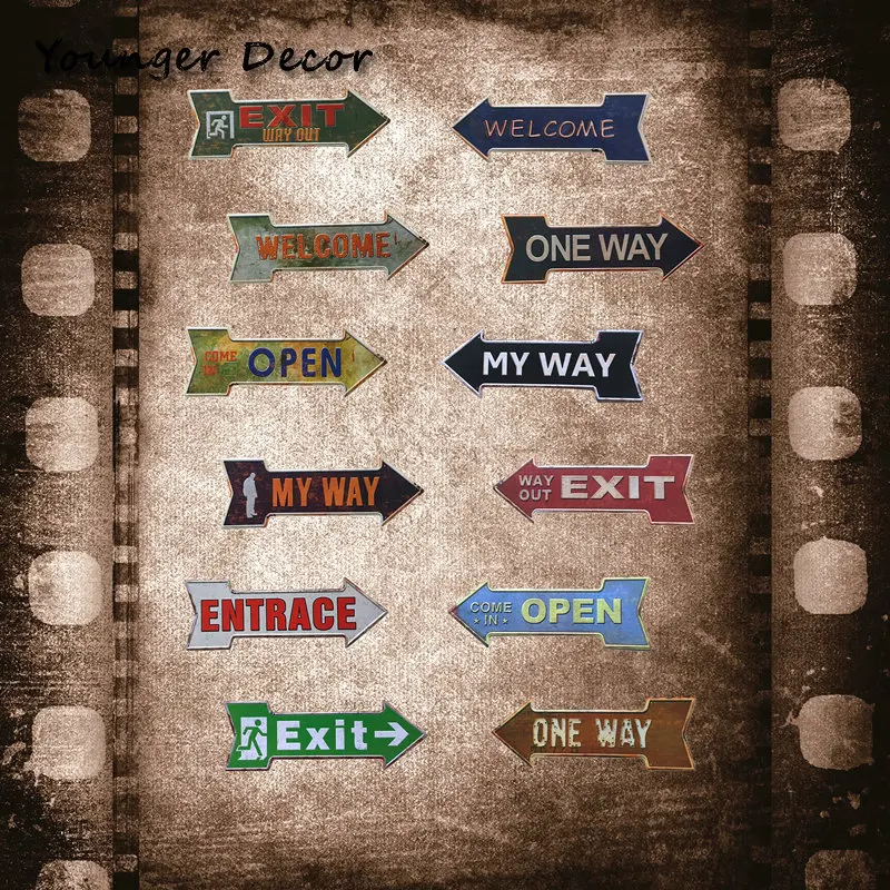 Come In Open Way Out Exit Arrow Shaped Signboard Welcome Metal Signs Coffee Barber Shop Advertising Board Bar Decoration YA080
Come In Open Way Out Exit Arrow Shaped Signboard Welcome Metal Signs Coffee Barber Shop Advertising Board Bar Decoration YA080