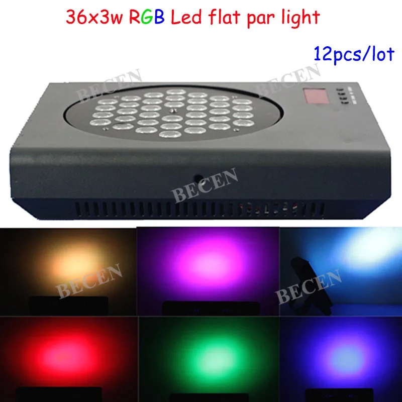 12pcs/lot DIsco Equipment RGB 36x3W Slim led par Light for DJ Disco Lighting for Party Show
12pcs/lot DIsco Equipment RGB 36x3W Slim led par Light for DJ Disco Lighting for Party Show