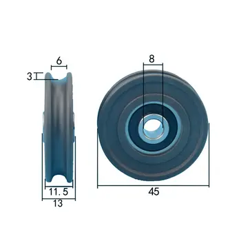 4pcs 628ZZ covered plastic bearing windor door wheel U Groove BRAEING WHEEL 8mm45mm11.5mm pulley
4pcs 628ZZ covered plastic bearing windor door wheel U Groove BRAEING WHEEL 8mm45mm11.5mm pulley