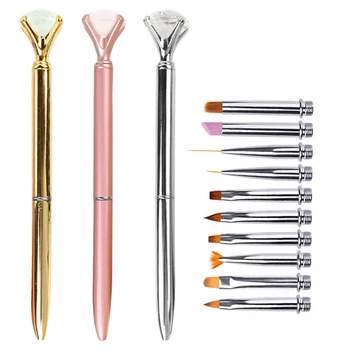 10pc/Set Replace Head Metal Diamond Cuticle Remover Crystal Flower Drawing Painting Liner Design Nail Tool Nail Art Pen Brush
10pc/Set Replace Head Metal Diamond Cuticle Remover Crystal Flower Drawing Painting Liner Design Nail Tool Nail Art Pen Brush