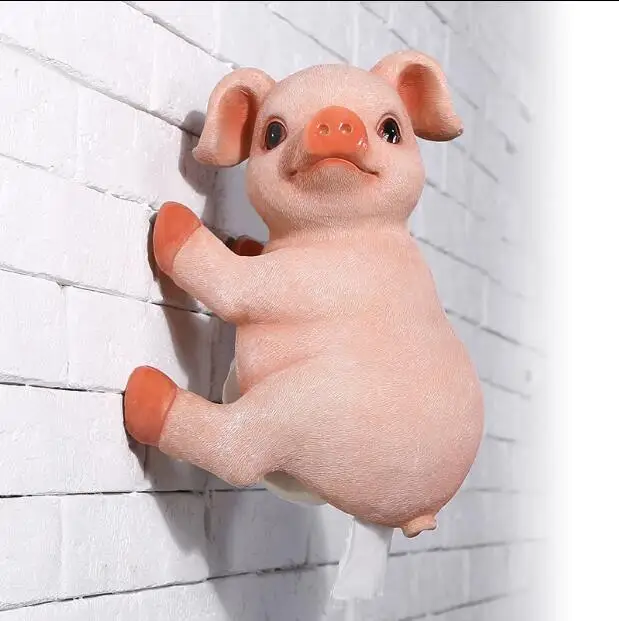 Cute pig paper towel rack wall toilet roll paper holder household toilet water proof roll paper rack animal tissue paper holder
Cute pig paper towel rack wall toilet roll paper holder household toilet water proof roll paper rack animal tissue paper holder