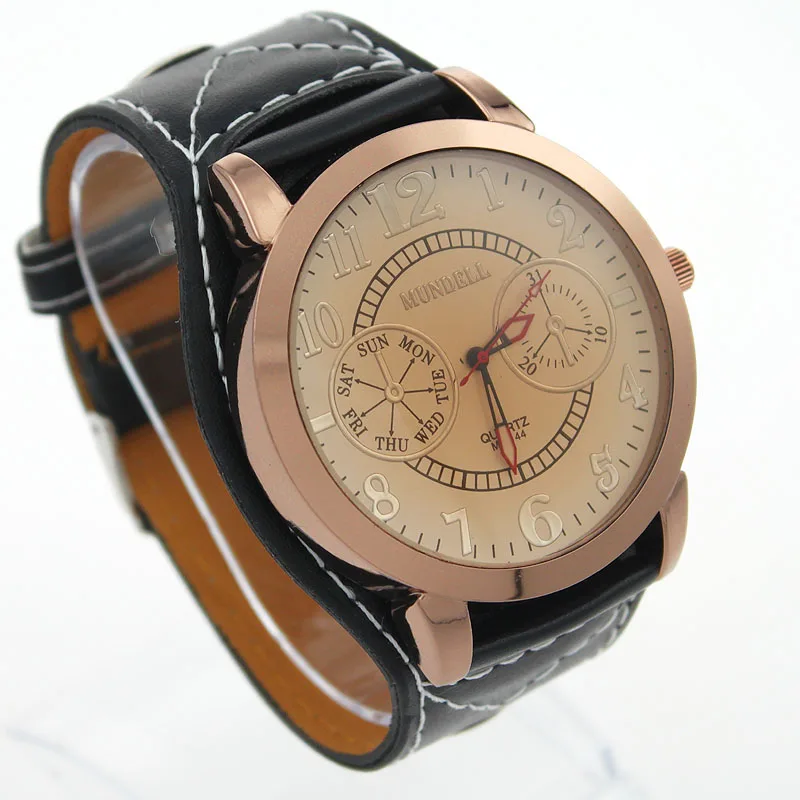 High Quality Fashion Luxury Wide Faux Leather Strap Men Lady Women Quartz Round Unisex Dress Wristwatch Analog Watch U2
High Quality Fashion Luxury Wide Faux Leather Strap Men Lady Women Quartz Round Unisex Dress Wristwatch Analog Watch U2