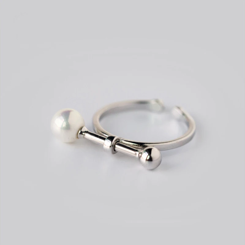 Korean 925 Sterling Silver Pearl Ball Rings Wedding Ring For Women Fashion sterling-silver-jewelry FreeShip
Korean 925 Sterling Silver Pearl Ball Rings Wedding Ring For Women Fashion sterling-silver-jewelry FreeShip