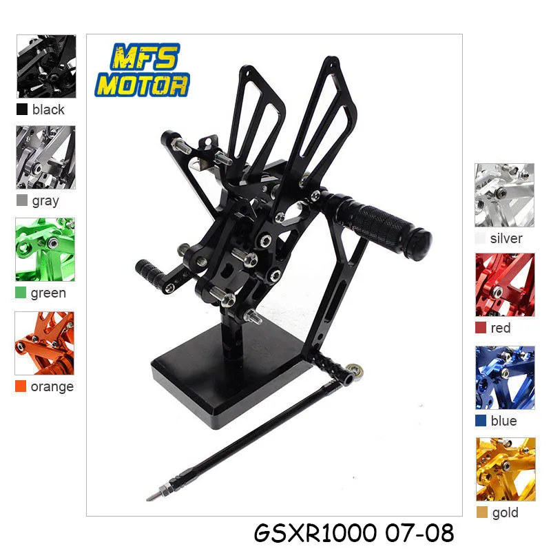 For Suzuki GSXR1000 K7 K8 2007 2008 CNC Adjustable Rearset Motorcycle Accessories Foot Rests Foot Pegs GSX R1000 Footrests
For Suzuki GSXR1000 K7 K8 2007 2008 CNC Adjustable Rearset Motorcycle Accessories Foot Rests Foot Pegs GSX R1000 Footrests