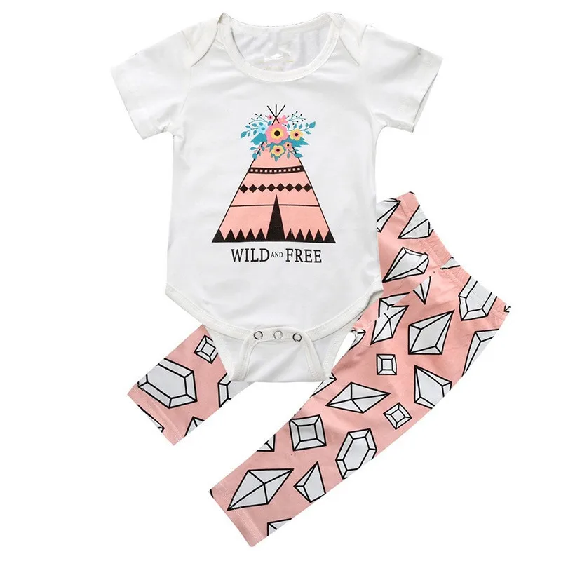 2019 New summer baby girls clothes set cotton short sleeve baby romper + pants 2pcs Infant clothes newborn baby clothing set
2019 New summer baby girls clothes set cotton short sleeve baby romper + pants 2pcs Infant clothes newborn baby clothing set