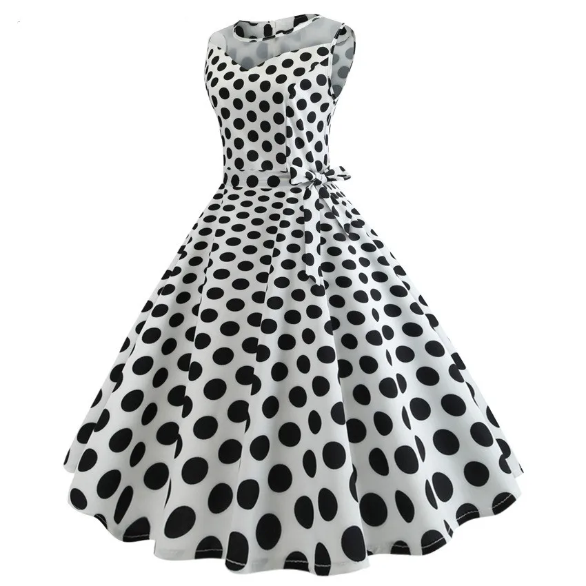 2019 Polka Dot Dress Sleeveless Women Tank Big Swing 60s 50s Rockabilly Robe Vintage Pin up Party Summer Dresses with Bow Tie
2019 Polka Dot Dress Sleeveless Women Tank Big Swing 60s 50s Rockabilly Robe Vintage Pin up Party Summer Dresses with Bow Tie