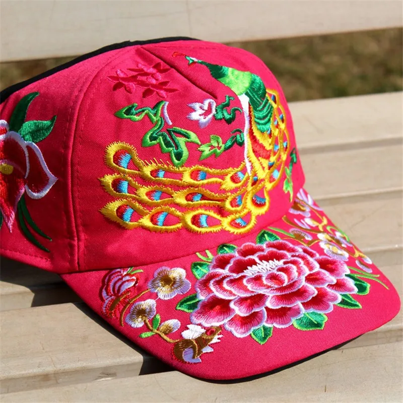 National Wind embroidery peacock flowers Baseball Cap adjustable Snapback Hats for Women 117
National Wind embroidery peacock flowers Baseball Cap adjustable Snapback Hats for Women 117