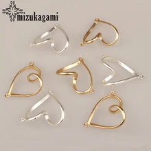 35mm 6pcs/lot Gold Metal Zinc Alloy Charms 3D Distorted Love Heart Shape Charms Connector For Necklace Earring Accessories
35mm 6pcs/lot Gold Metal Zinc Alloy Charms 3D Distorted Love Heart Shape Charms Connector For Necklace Earring Accessories