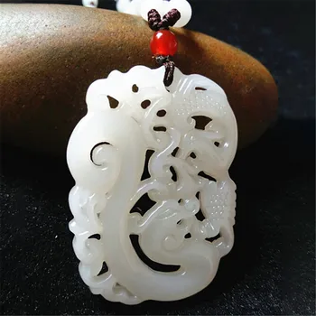 Natural Hetian Jade Hollow Dragon Phoenix Jade Pendant Necklace for Men or Women Hand Carved Weeding Auspicious Jewelry Dropship
Natural Hetian Jade Hollow Dragon Phoenix Jade Pendant Necklace for Men or Women Hand Carved Weeding Auspicious Jewelry Dropship