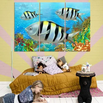 3 panels free shipping home deco decorative painting on canvas beautiful scenery ocean lovely fish no frame
3 panels free shipping home deco decorative painting on canvas beautiful scenery ocean lovely fish no frame