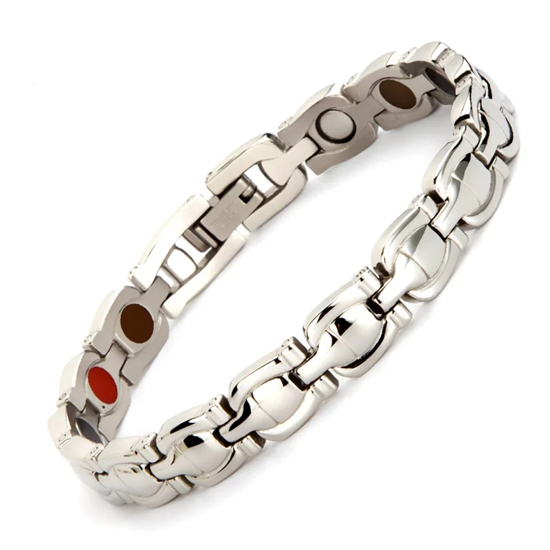 New Fashion Design Magnetic Therapy Women Men Silver Energy Bracelet 316L Stainless Steel Holiday gifts Send he friend relative | Украшения