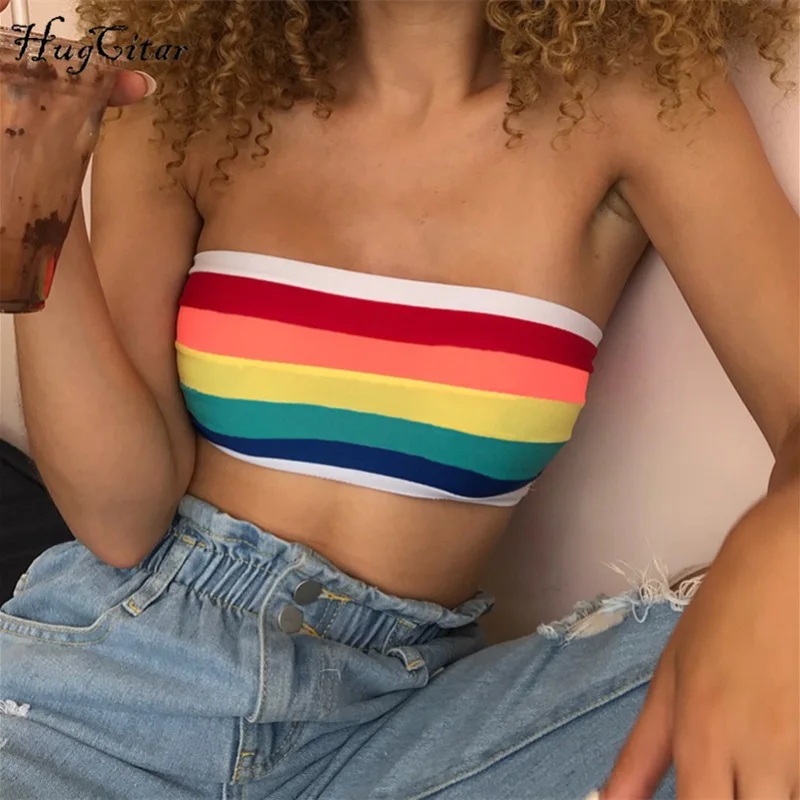 Hugcitar colorful rainbow stripe print crop tops 2018 summer women fashion bodycon sexy fashion club party tank tops
Hugcitar colorful rainbow stripe print crop tops 2018 summer women fashion bodycon sexy fashion club party tank tops