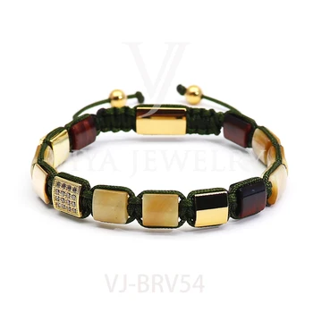 Luxury Gold-color Men Bracelet Golden Tiger Eyes Square Beads & Pave Setting Beads Braided Macrame Bracelet Jewelry For Men Gift
Luxury Gold-color Men Bracelet Golden Tiger Eyes Square Beads & Pave Setting Beads Braided Macrame Bracelet Jewelry For Men Gift