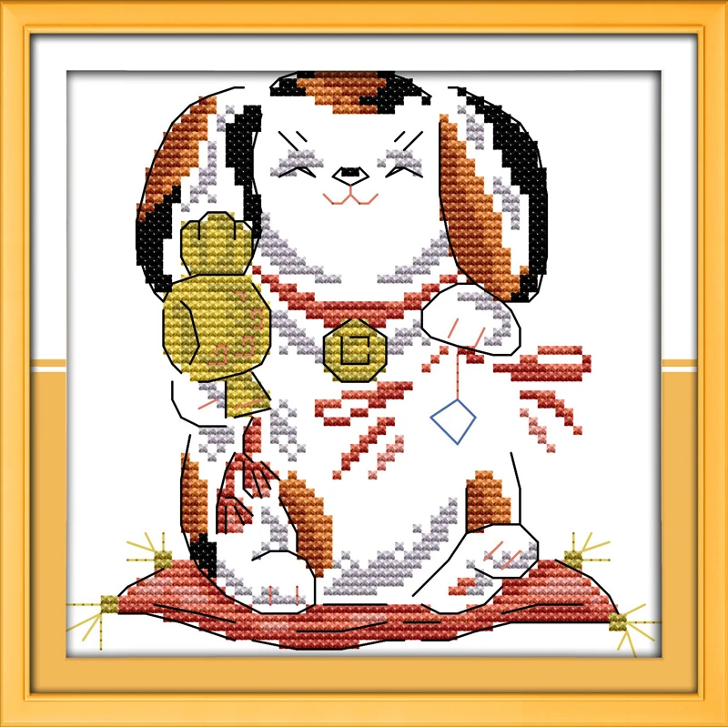 Joy Sunday The fortune cat Needlework stamped or Counted Cross-Stitching Embroidery Kit DIY Cross Stitch Set Home Decoration
Joy Sunday The fortune cat Needlework stamped or Counted Cross-Stitching Embroidery Kit DIY Cross Stitch Set Home Decoration