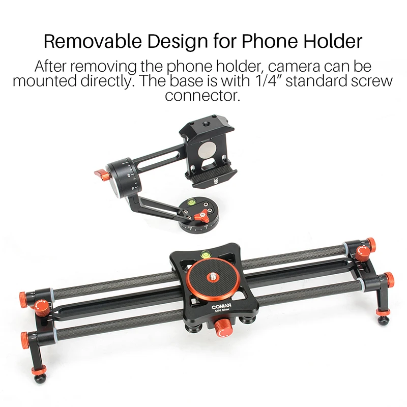 Portable Video Slider Track Rail kit 2 in1 with Phone Tripod Mount Holder for iPhone XS Xs max 7 plus Canon Nikon Sony A7 dslr
Portable Video Slider Track Rail kit 2 in1 with Phone Tripod Mount Holder for iPhone XS Xs max 7 plus Canon Nikon Sony A7 dslr