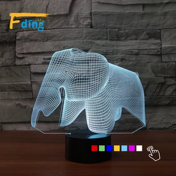 Newest 3D Light Elephant LED Night Light 7 Color Changing Acrylic Touch Table Lamp USB Light Home Decorative Light Drop Shipping
Newest 3D Light Elephant LED Night Light 7 Color Changing Acrylic Touch Table Lamp USB Light Home Decorative Light Drop Shipping