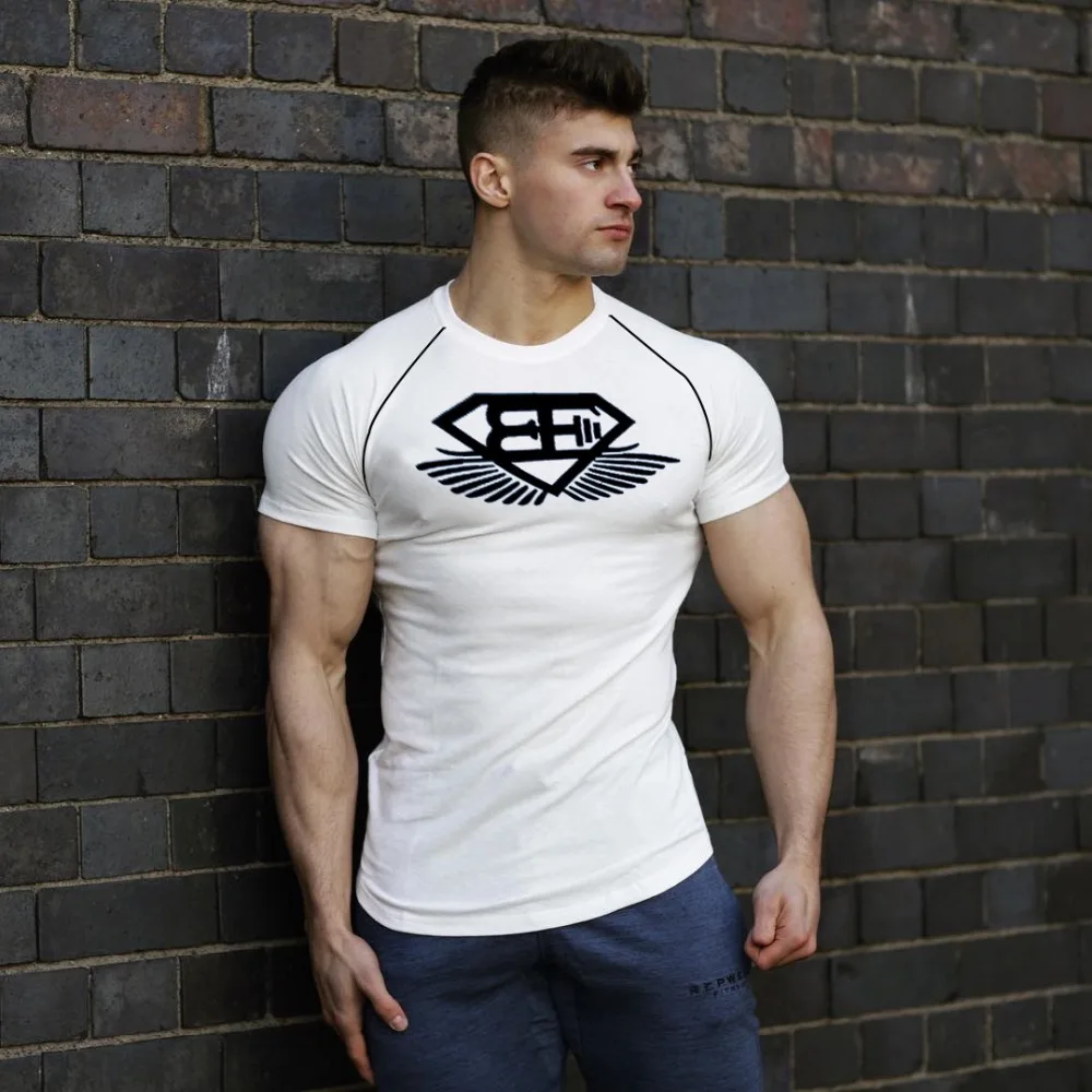 Men's Running T-shirt Cotton Printing Short Sleeve Sports T-shirt Slim Fit Male Clothing Big Size M-2XL
Men's Running T-shirt Cotton Printing Short Sleeve Sports T-shirt Slim Fit Male Clothing Big Size M-2XL