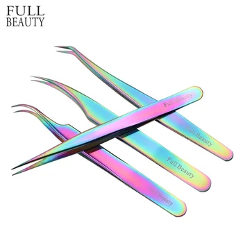 1pc Professional Eyebrow Tweezers Stainless Steel Rainbow Ultra Precision Pincet Eyelash Extension Tweezers Makeup Tools CHFB1-4
1pc Professional Eyebrow Tweezers Stainless Steel Rainbow Ultra Precision Pincet Eyelash Extension Tweezers Makeup Tools CHFB1-4