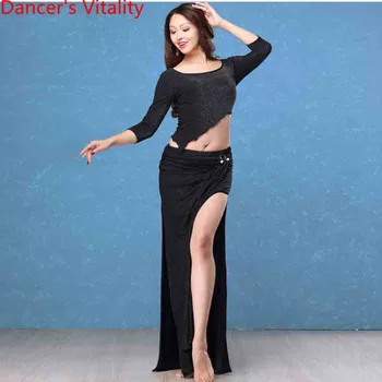 Fashion Belly Oriental Indian Dance Costume Long Sleeves Top Sexy Split Skirt 2pcs Set Woman Lady Girls Rumba Samba Dancewear
Fashion Belly Oriental Indian Dance Costume Long Sleeves Top Sexy Split Skirt 2pcs Set Woman Lady Girls Rumba Samba Dancewear