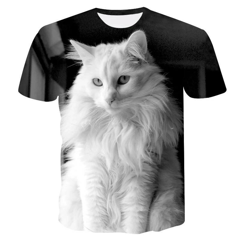 2019 new 3d t-shirt 3d white cat printed animal T-shirt men's short sleeve street hip hop T-shirt men
2019 new 3d t-shirt 3d white cat printed animal T-shirt men's short sleeve street hip hop T-shirt men