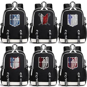 Hot Anime Attack on Titan Wings USB Headphone Jack Boy Girl School bag Women Teenagers Canvas Men Laptop Backpack Packsack
Hot Anime Attack on Titan Wings USB Headphone Jack Boy Girl School bag Women Teenagers Canvas Men Laptop Backpack Packsack