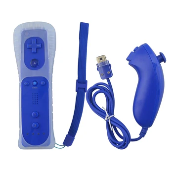 Remote and Nunchuck Controller Gamepad With Silicone Case and Hand Strap for W-i-i
Remote and Nunchuck Controller Gamepad With Silicone Case and Hand Strap for W-i-i