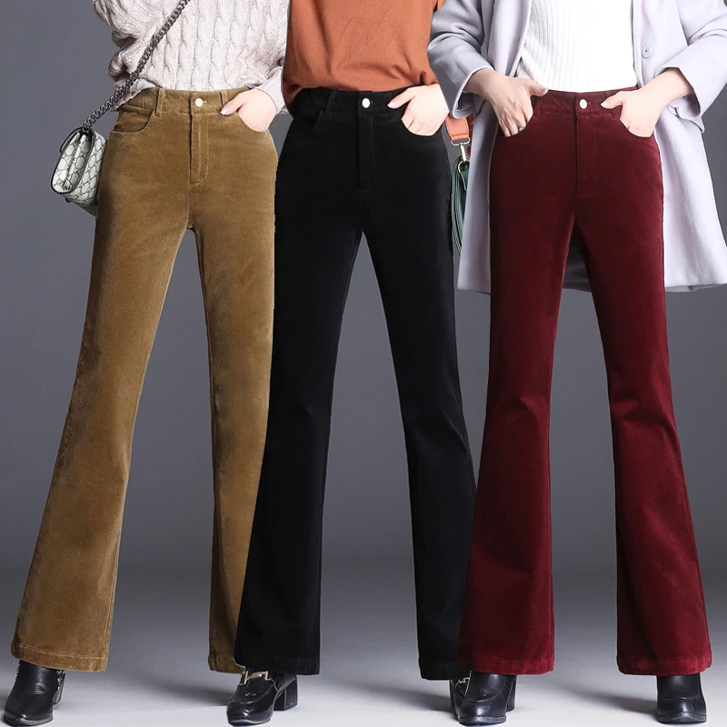 Women corduroy slim Flare Pants 2018 autumn winter casual pants new retro high waist trousers thick wide leg flare pants female
Women corduroy slim Flare Pants 2018 autumn winter casual pants new retro high waist trousers thick wide leg flare pants female