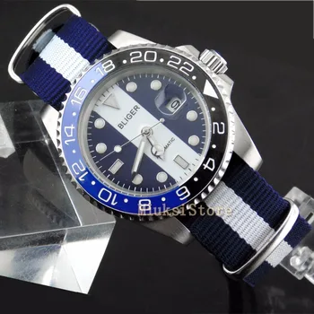 

BLIGER 40mm Ceramic Bezel Luminous sapphire automatic Date Day mens watch Analogique montre-bracelet Marque Luxe Ray Hommes