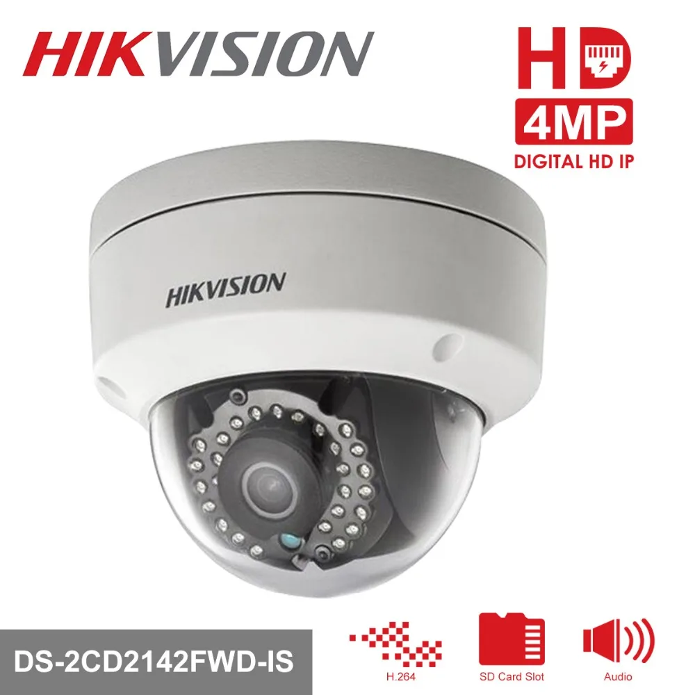 

HIK 1080P CCTV Camera DS-2CD2143G0-IS 4.0MP Dome IP Camera Outdoor/Indoor Security IP Camera Built-in SD Card Slot