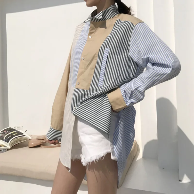 LANMREM Stitching Striped Multi-color Long-sleeved Shirt Casual Fashion Loose Plus Women 2019 Autumn New TC853
LANMREM Stitching Striped Multi-color Long-sleeved Shirt Casual Fashion Loose Plus Women 2019 Autumn New TC853