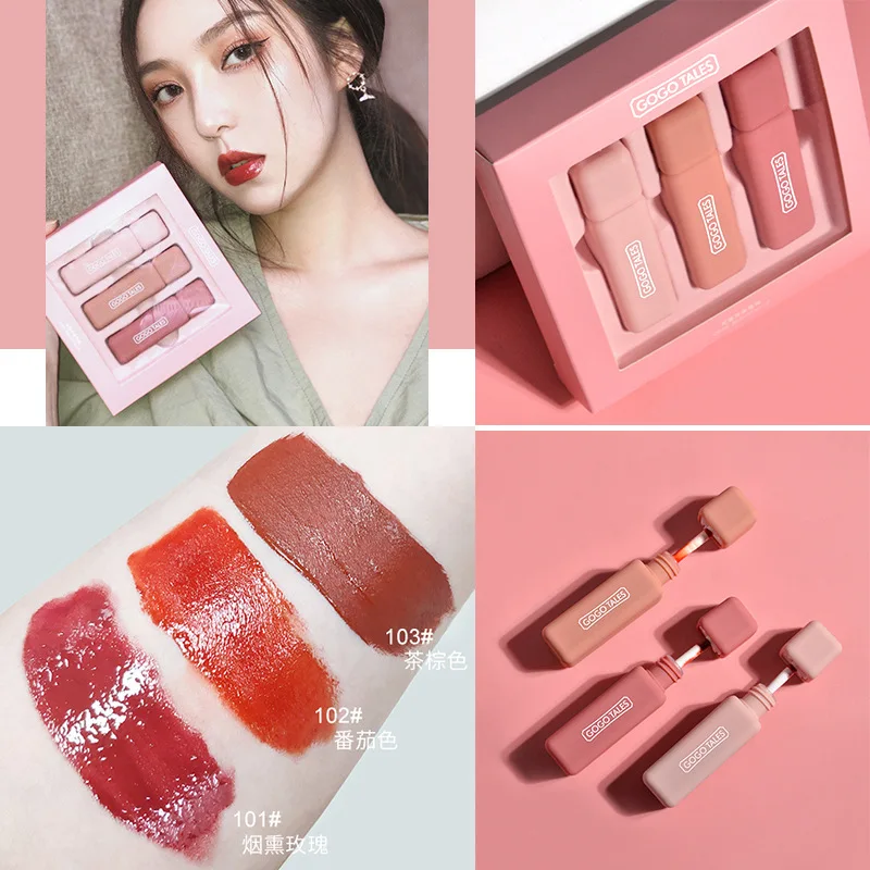 1SET Make-up GOGO TALES Velvet Matte Lipstick Lip Glaze Long Lasting Moisturizing Waterproof Lip Balm Orange Red Lip Gloss Suit
1SET Make-up GOGO TALES Velvet Matte Lipstick Lip Glaze Long Lasting Moisturizing Waterproof Lip Balm Orange Red Lip Gloss Suit