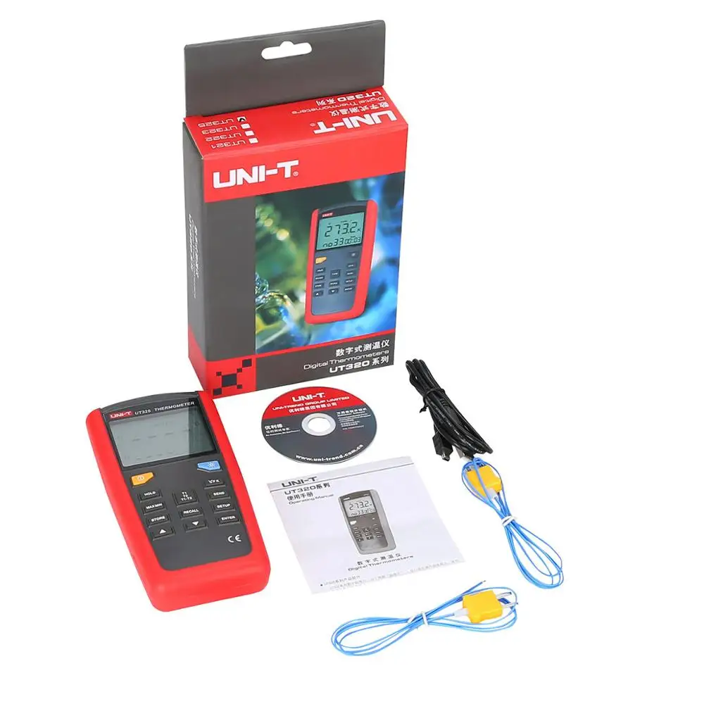 Uni-t Digital Thermometer Ut325 Contact Type Dual Thermometers USB NEW Type K J T E R S N
Uni-t Digital Thermometer Ut325 Contact Type Dual Thermometers USB NEW Type K J T E R S N