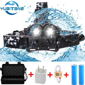 3000 Lumens Led Headlamp 2*T6 Zoomable LED Headlight Head Torch Flashlight Head Lamp Fishing Hunting Light by 2*18650 batteries
3000 Lumens Led Headlamp 2*T6 Zoomable LED Headlight Head Torch Flashlight Head Lamp Fishing Hunting Light by 2*18650 batteries