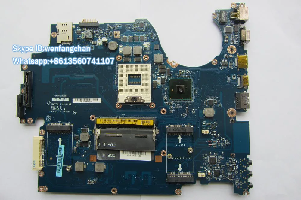 Laptop integrated motherboard for 1749, NAT02 LA-5154P CN-0Y99F7 0Y99F7 Y99F7