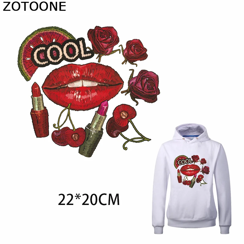 ZOTOONE Sexy Lip Iron on Transfer Patch Cool Patches on Clothing T-shirt Bead Appliques Clothes DIY Accessory Decoration for Kid
ZOTOONE Sexy Lip Iron on Transfer Patch Cool Patches on Clothing T-shirt Bead Appliques Clothes DIY Accessory Decoration for Kid