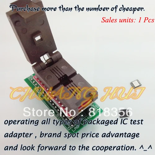 LABTOOL848 Programmer Adapter LAB-848/LT-848 SPI FLASH Adapter QFN8-DIP/WSON8/DFN8 Size 5x6 IC Test Socket/IC Socket
LABTOOL848 Programmer Adapter LAB-848/LT-848 SPI FLASH Adapter QFN8-DIP/WSON8/DFN8 Size 5x6 IC Test Socket/IC Socket