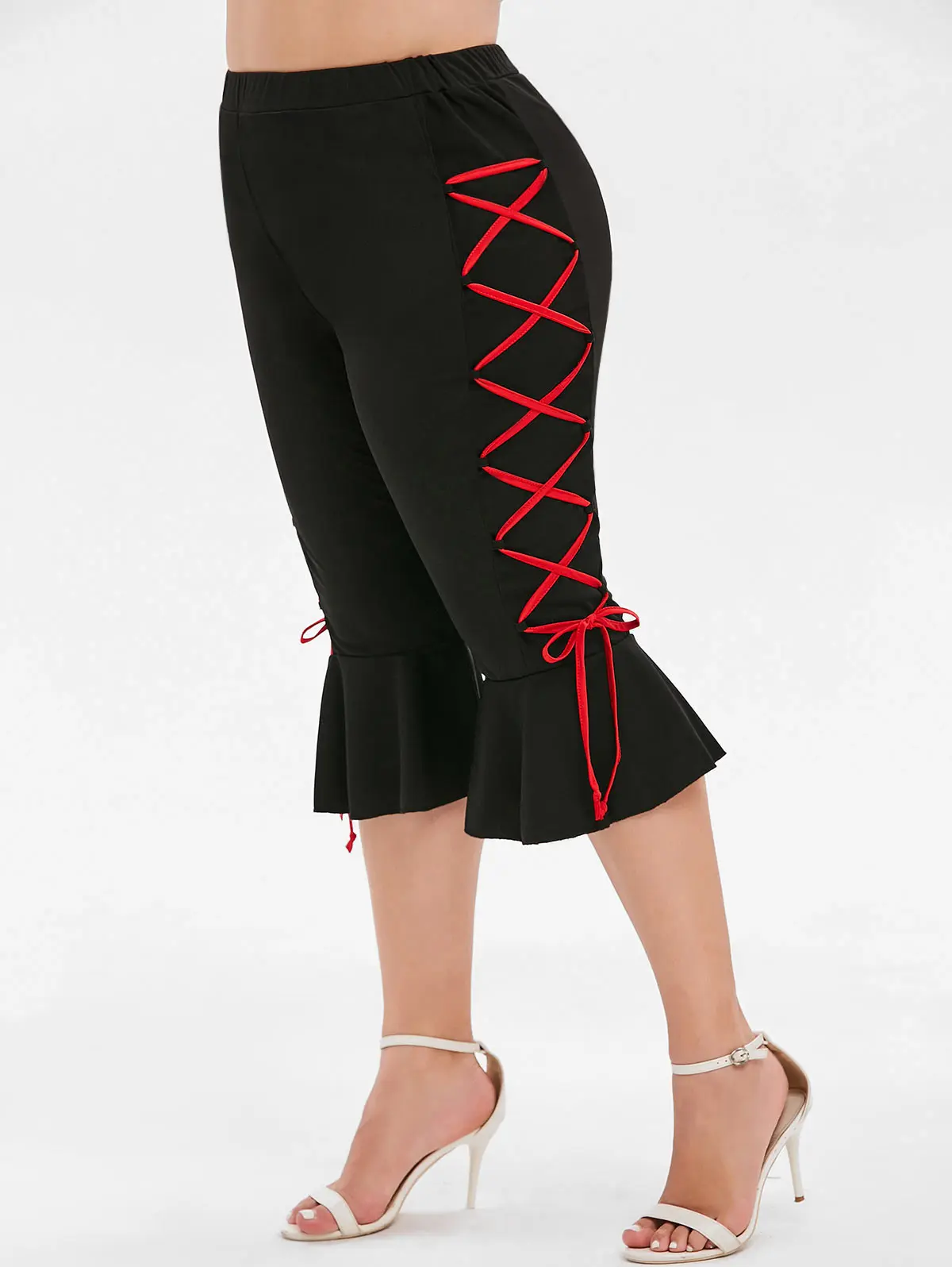 ROSEGAL Plus Size Lace-Up Capri Flare Leggings High Waisted Women Leggings 2019 Summer Fashion Women Cropped Pants Big Size 5XL
ROSEGAL Plus Size Lace-Up Capri Flare Leggings High Waisted Women Leggings 2019 Summer Fashion Women Cropped Pants Big Size 5XL